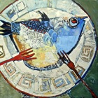 Fish on plate, Oil on Canvas 50x50cm, 2007